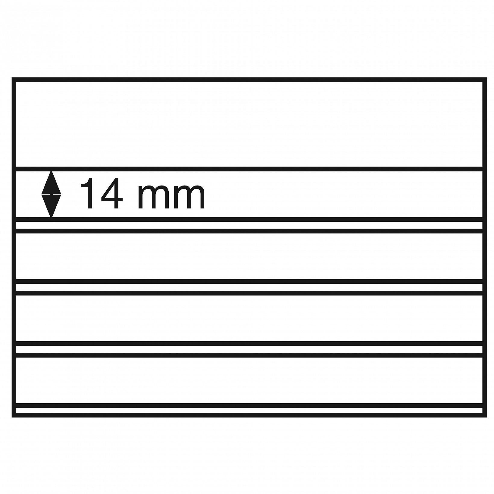 Expositores de carto para selos PVC 158x113mm 4 Bandas